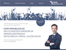 Tablet Screenshot of fehr-immobilien.ch